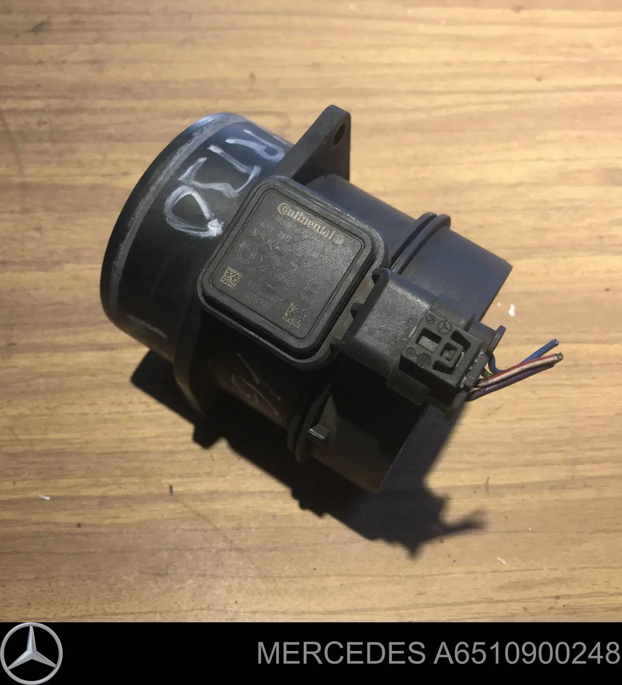 A6510900248 Mercedes sensor de fluxo (consumo de ar, medidor de consumo M.A.F. - (Mass Airflow))