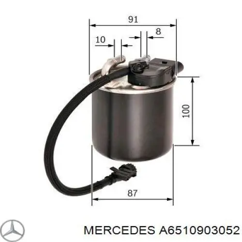 A6510903052 Mercedes filtro de combustível