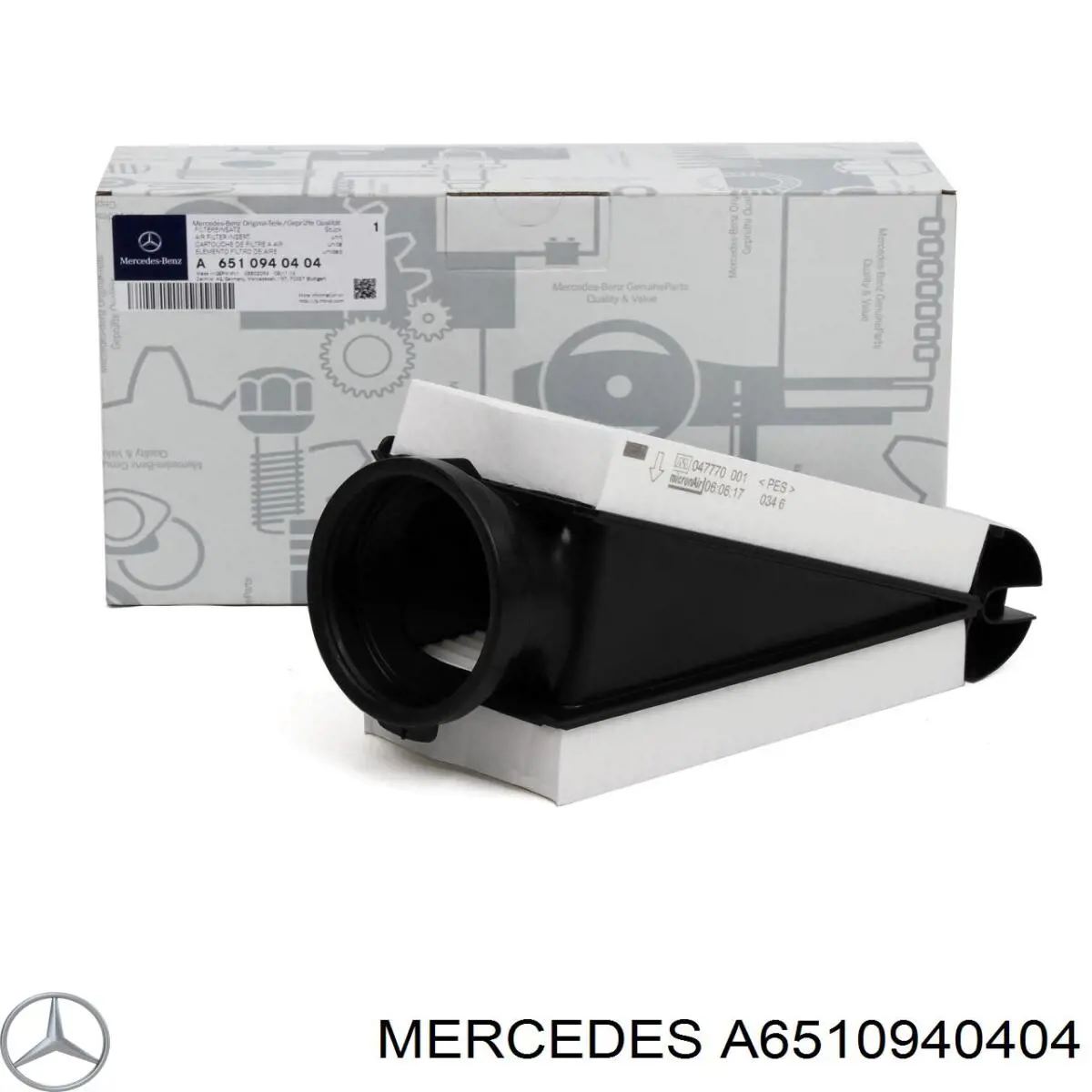 A6510940404 Mercedes filtro de ar