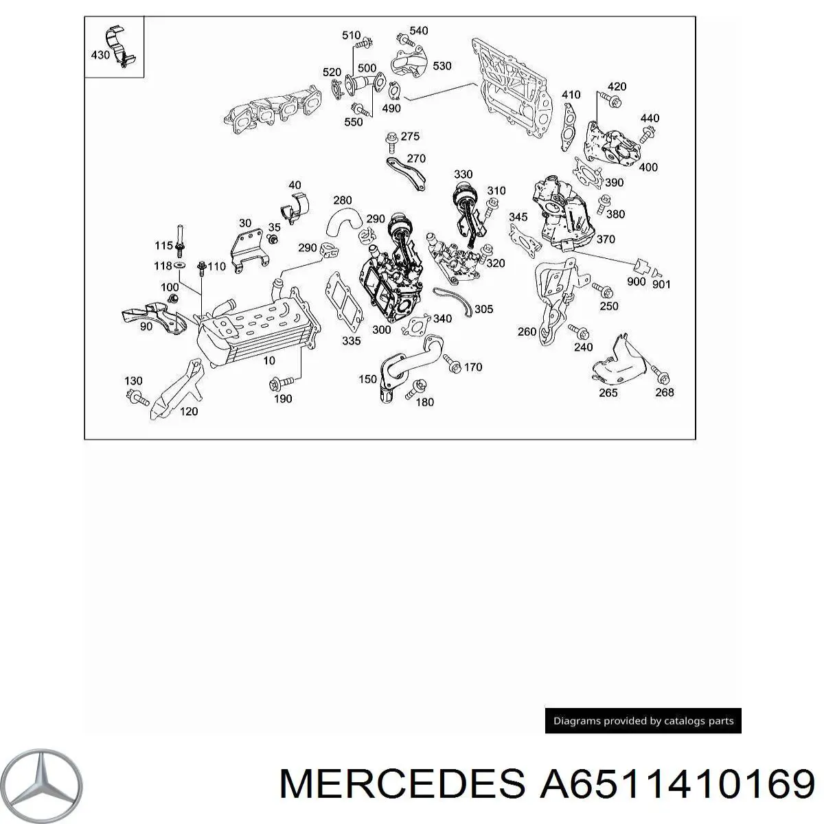 Клапан/актуатор привода заслонки EGR на Mercedes GLC (X253)