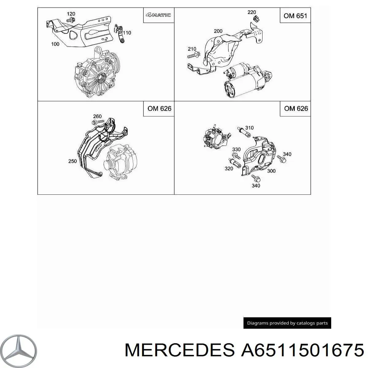 Mercedes A6511501675 цена, от 6.33 USD