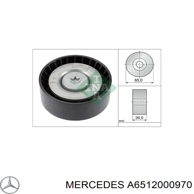 Паразитный ролик приводного ремня Mercedes A6512000970 цена, от 21.58 USD
