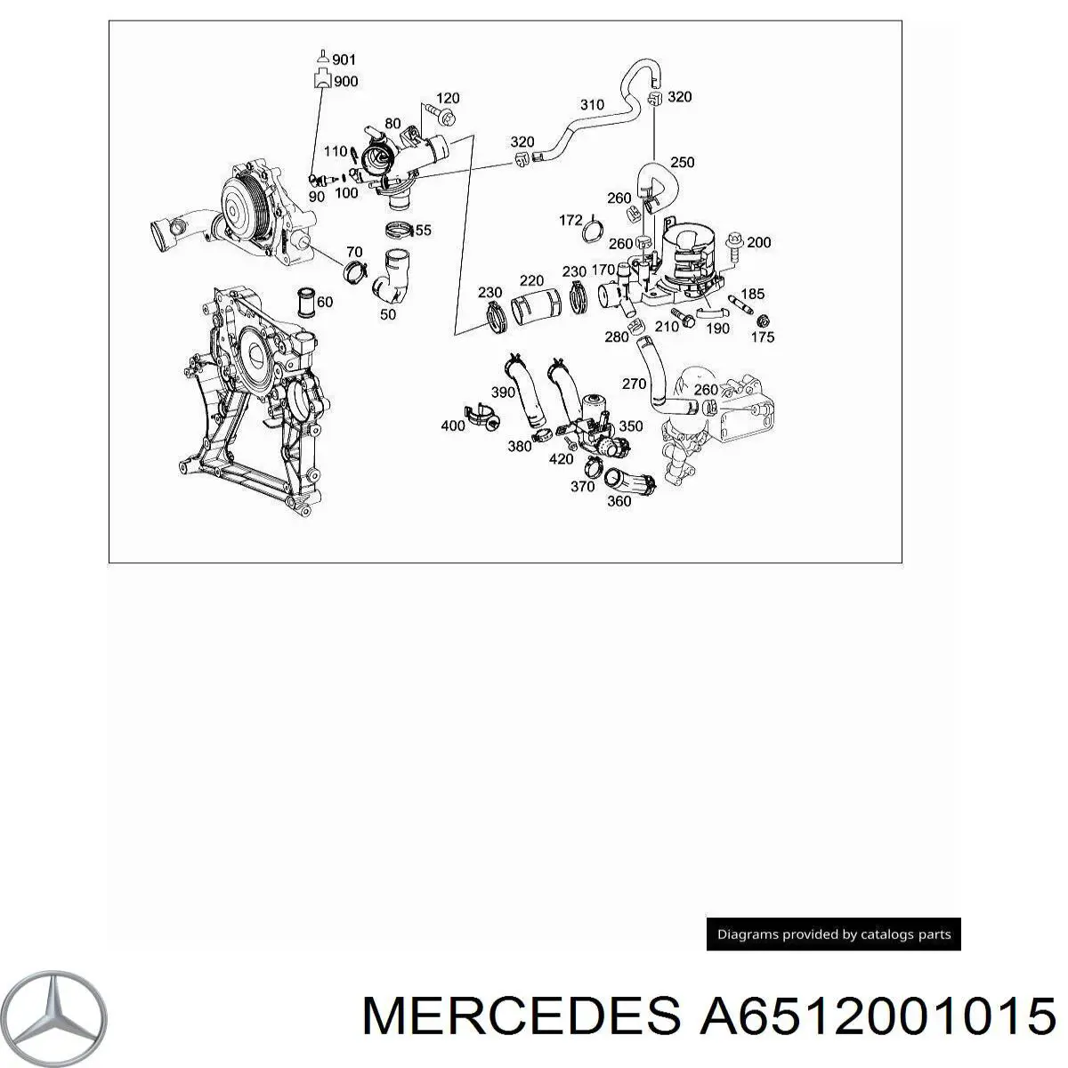 A6512001600 Mercedes caixa do termostato