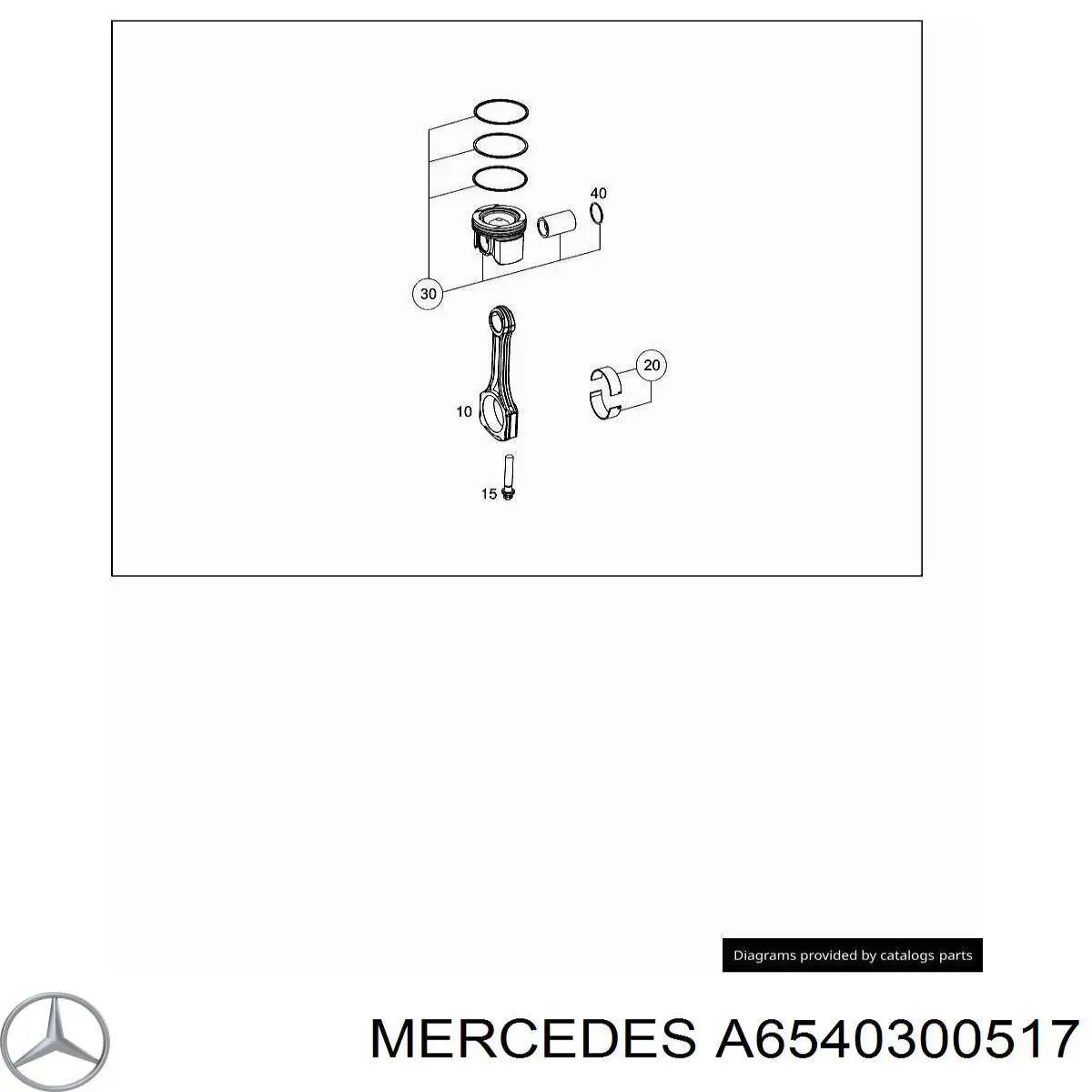 Купить 6540302900 Mercedes Поршень на 1 цилиндр