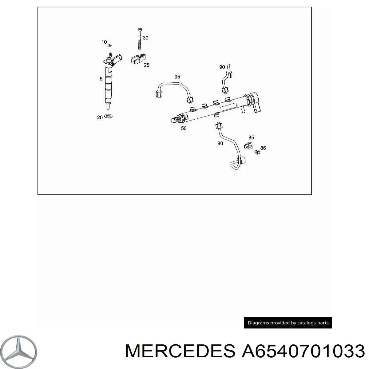A6540701033 Mercedes Трубка топливная, от ТНВД к топливной рейке