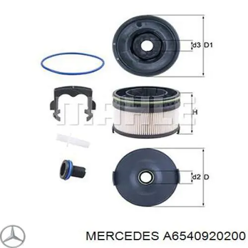 Filtro de combustível Mercedes A6540920200 preço, a partir de 55,21 USD