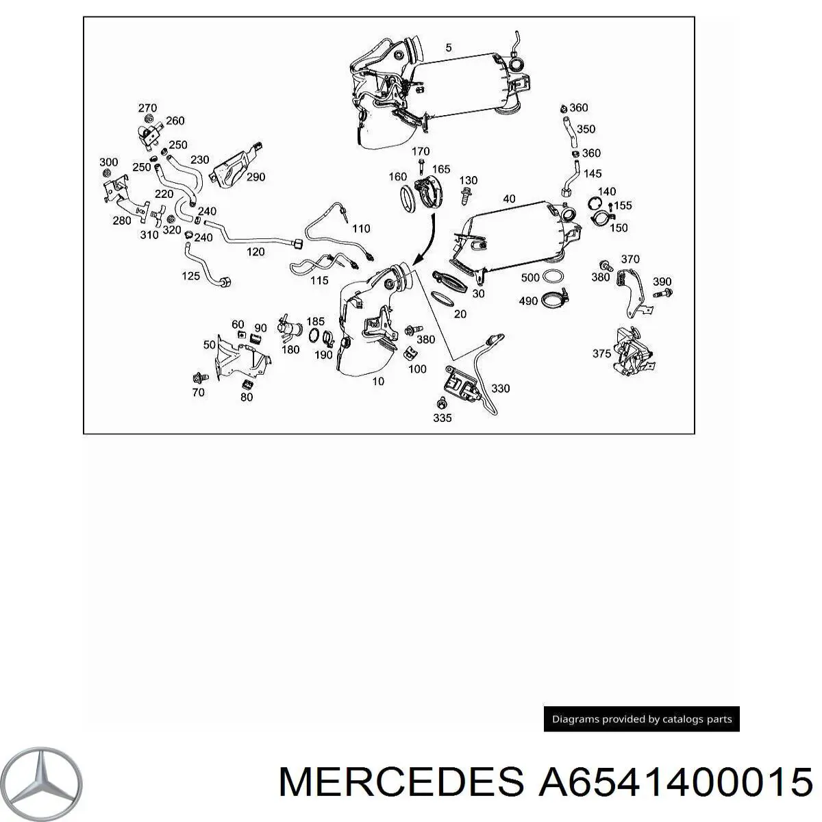 ДПФ фильтр Mercedes A6541400015 цена, от 265.38 USD
