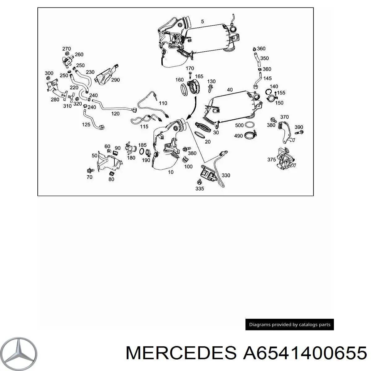  Mercedes A6541400655 цена, от 50.68 USD