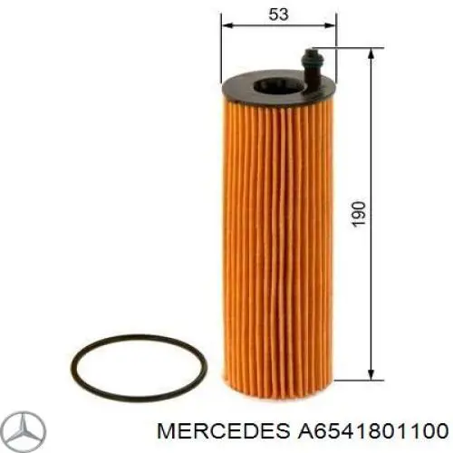 A6541801100 Mercedes Filtro de óleo
