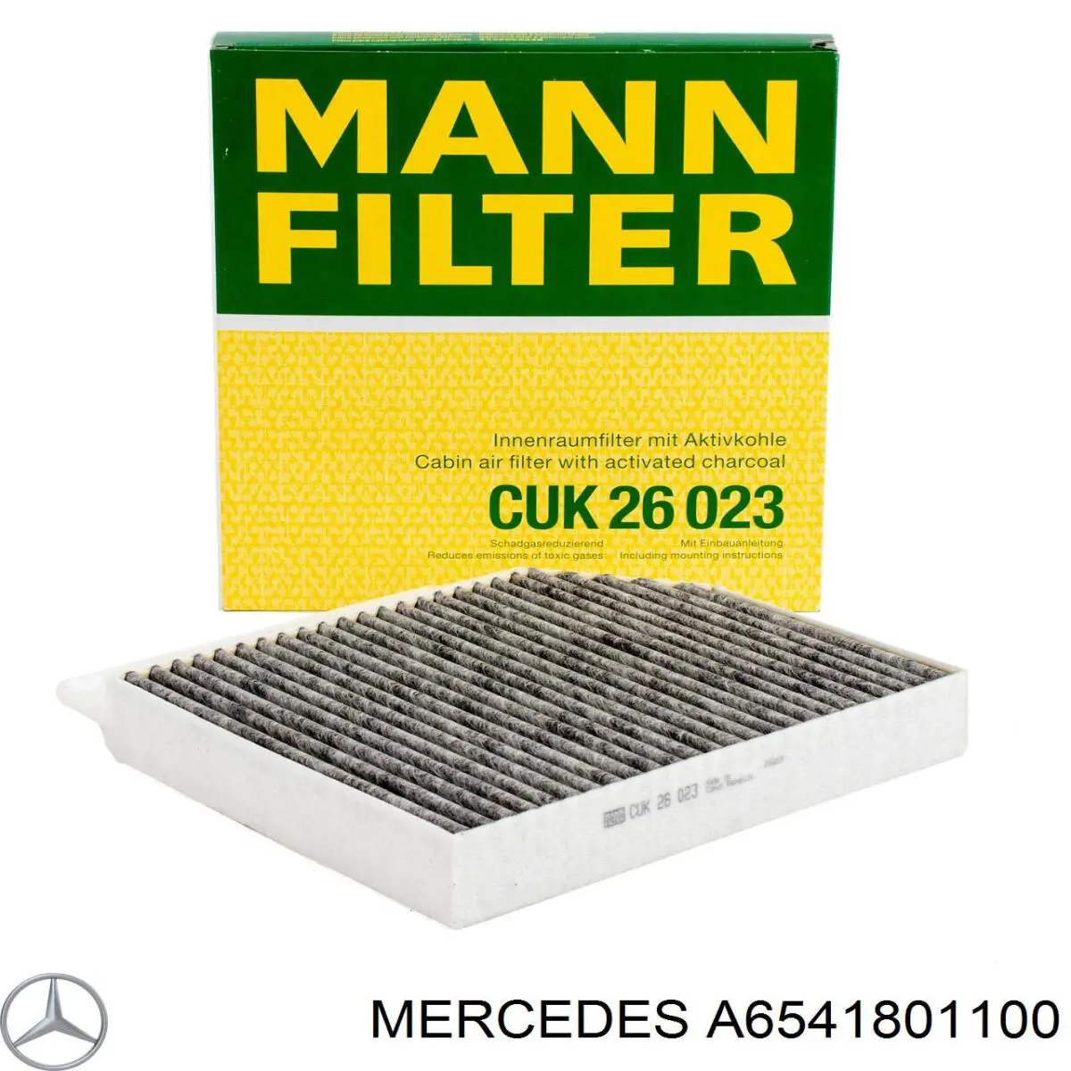 A6541801100 Mercedes Filtro de óleo