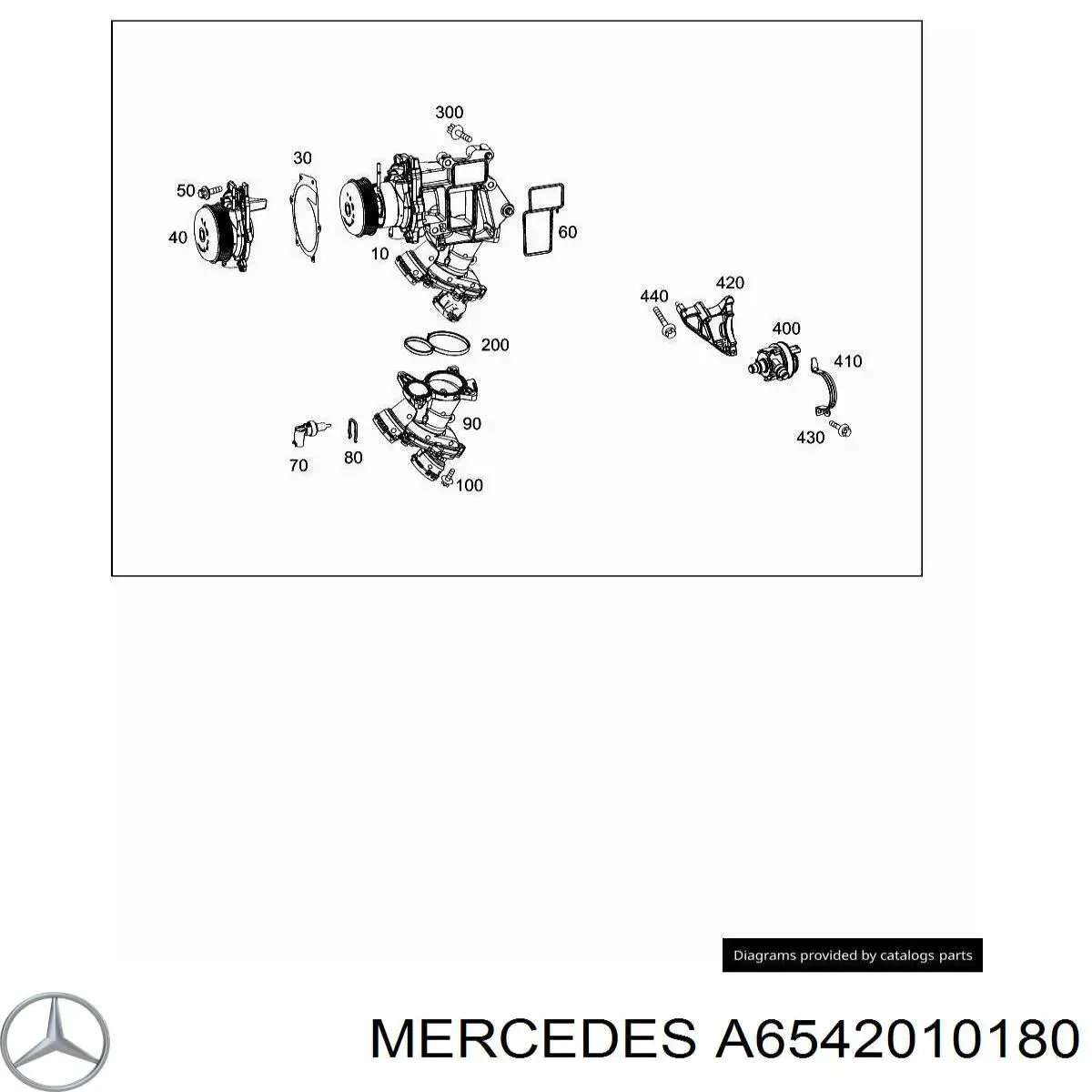 Vedante de bomba de água para Mercedes CLS (C257)