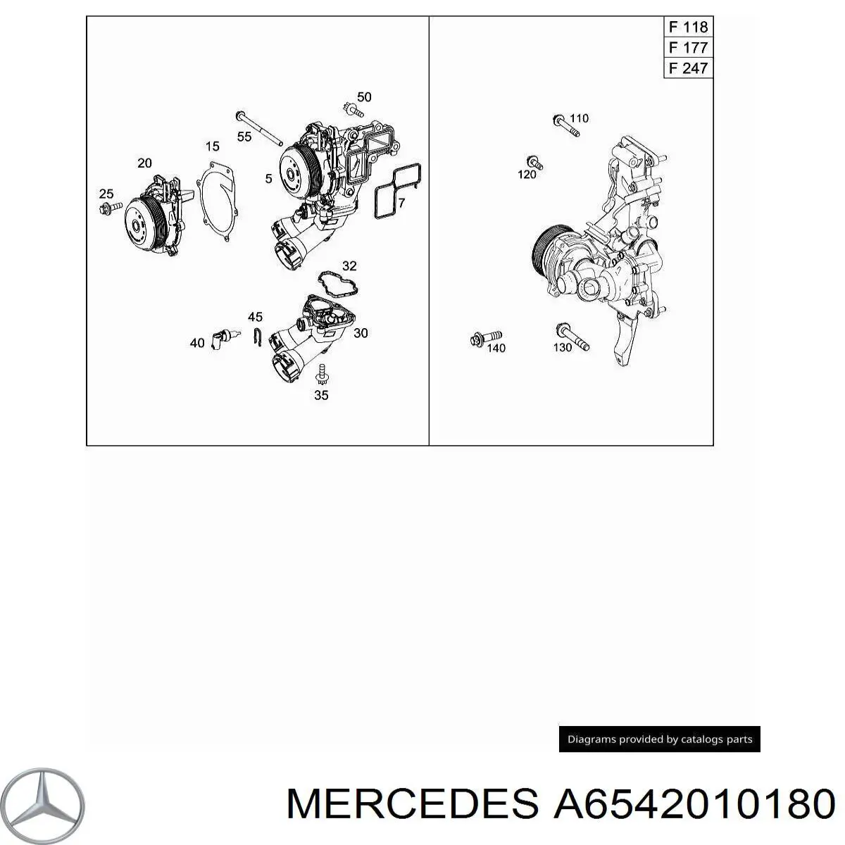 Прокладка водяной помпы Mercedes A6542010180 цена, от 6.44 USD