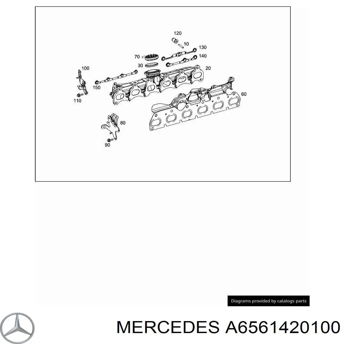Vedante de tubo coletor de escape para Mercedes ML/GLE (W167)