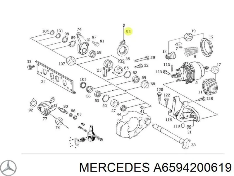 Задние барабанные колодки A6594200619 Mercedes