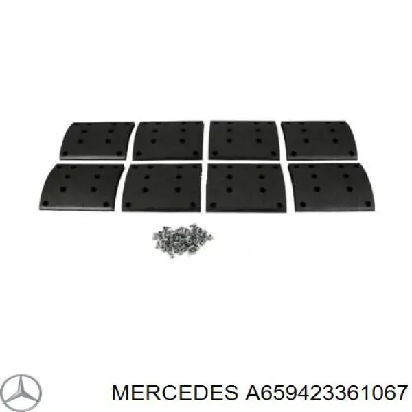 A659423361067 Mercedes накладка тормозная задняя (truck)