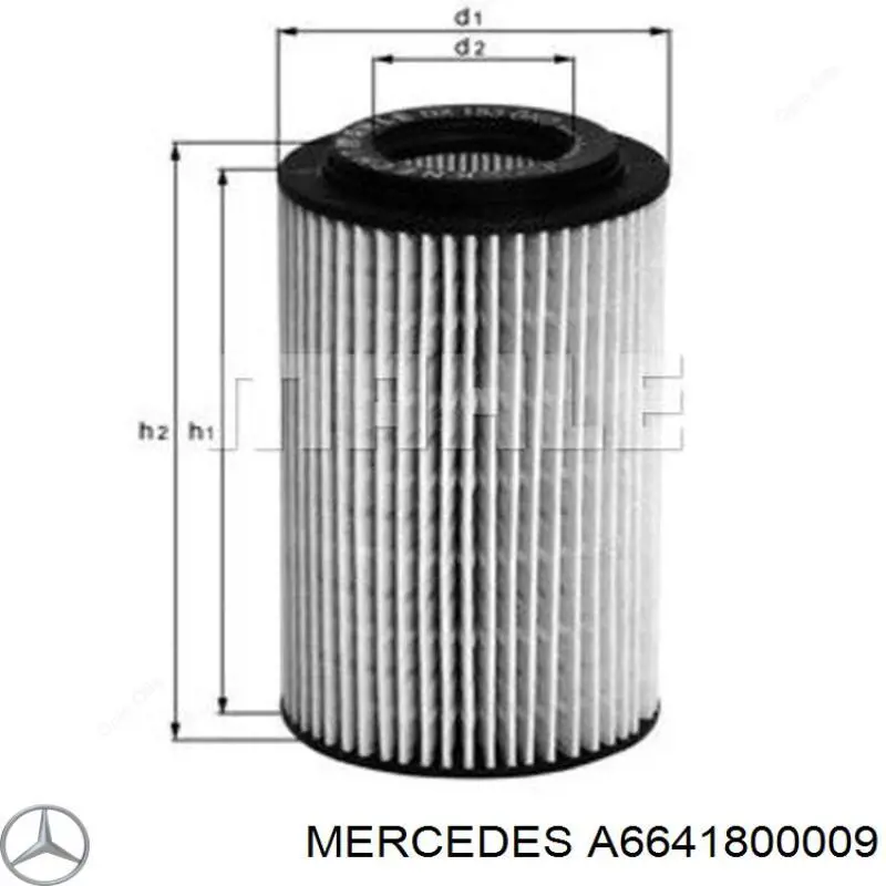 A 664 180 00 09 Mercedes масляный фильтр