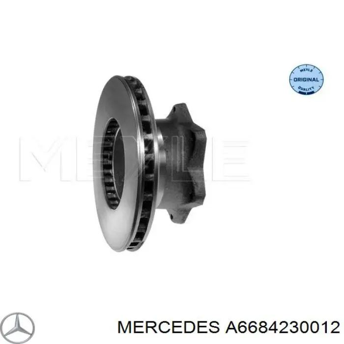 A6684230012 Mercedes диск тормозной задний