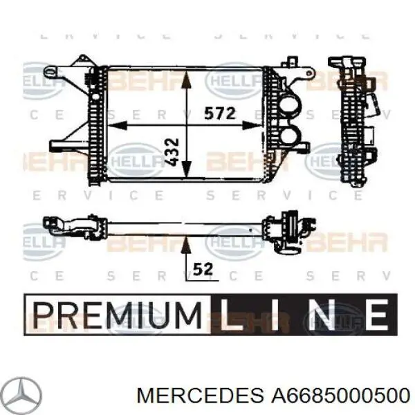 A6685000500 Mercedes интеркулер