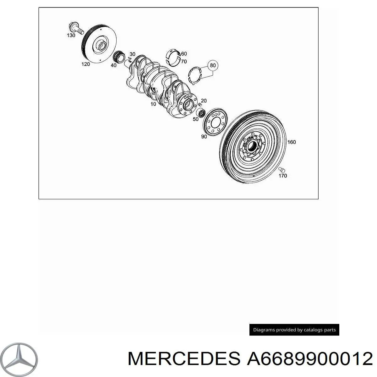 Болт крепления маховика A6689900012 Mercedes