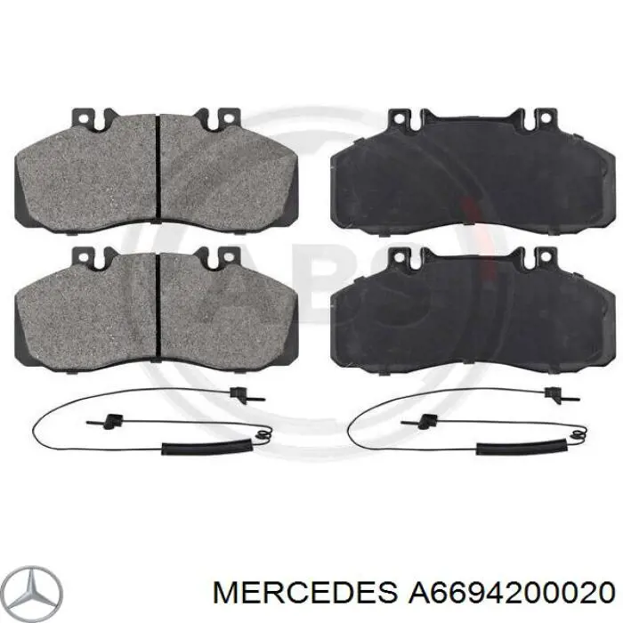 A6694200020 Mercedes задние тормозные колодки