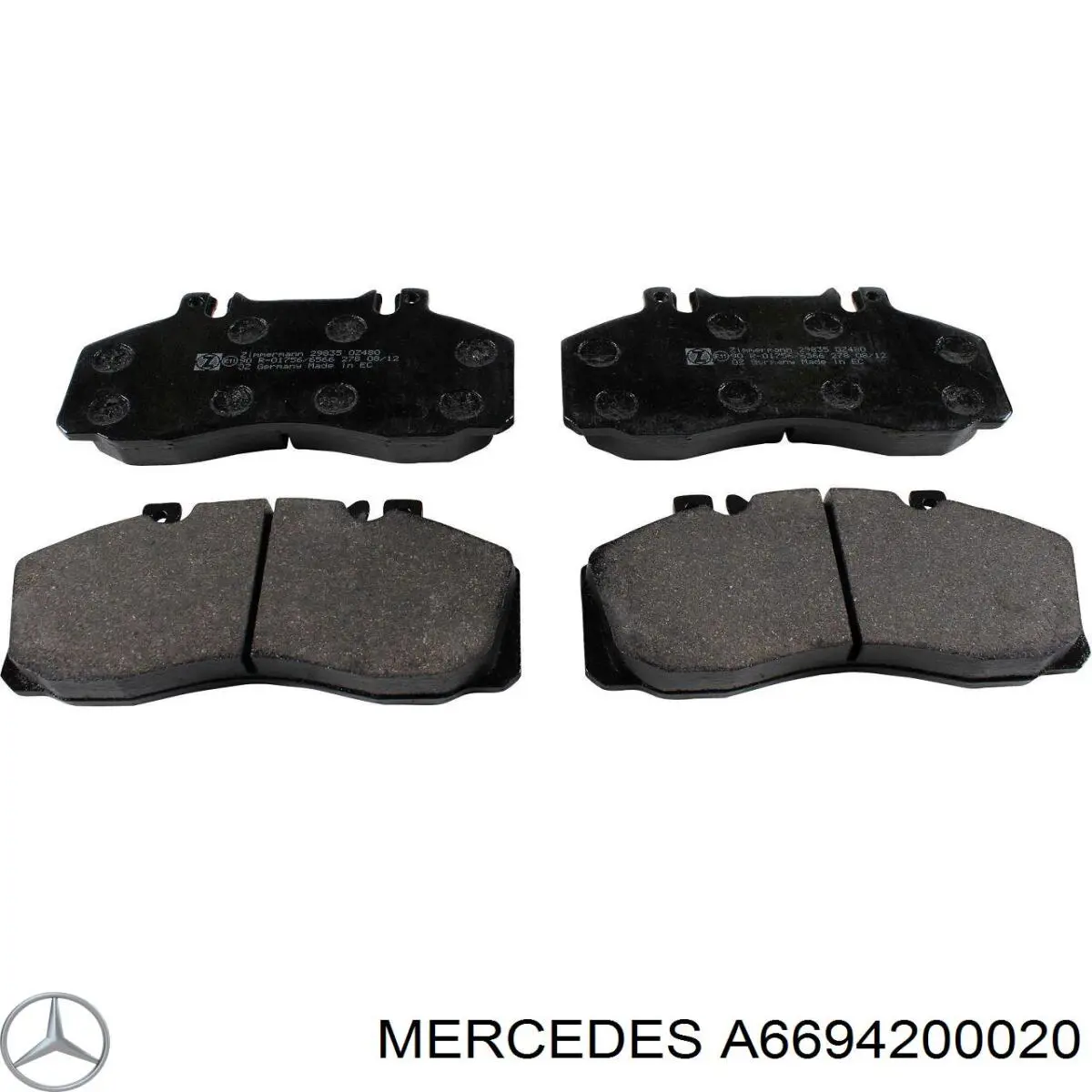 Колодки дисковые  Mercedes A6694200020 цена, от 29.58 USD