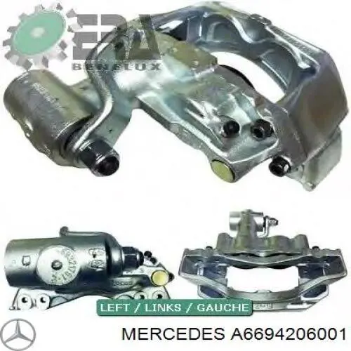 A6694206001 Mercedes суппорт тормозной передний левый
