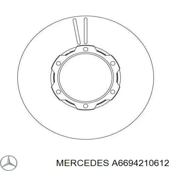 A6694210612 Mercedes диск тормозной передний