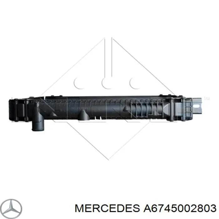 A6745002803 Mercedes radiador de esfriamento de motor