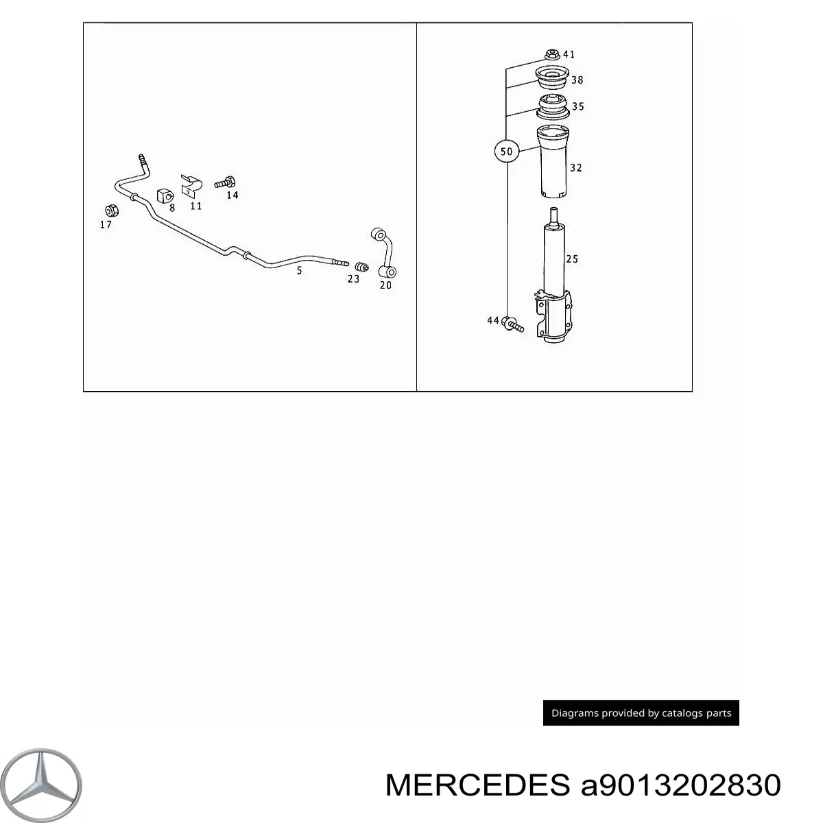 Пыльник амортизатора переднего Mercedes A9013202830