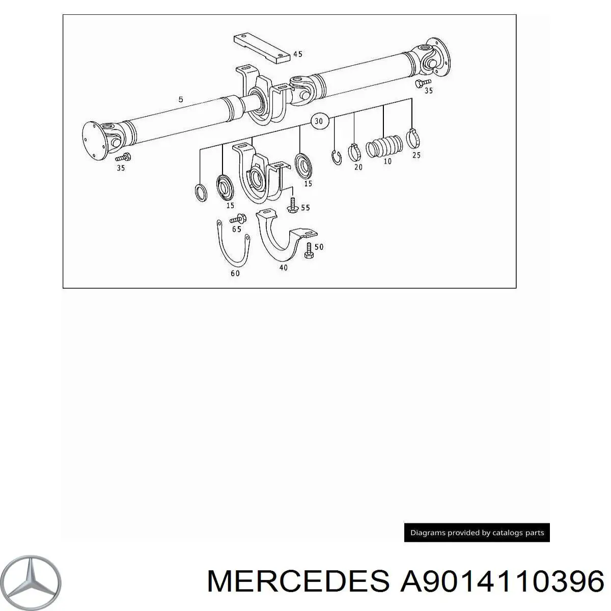 A9014110396 Mercedes пыльник подвесного подшипника
