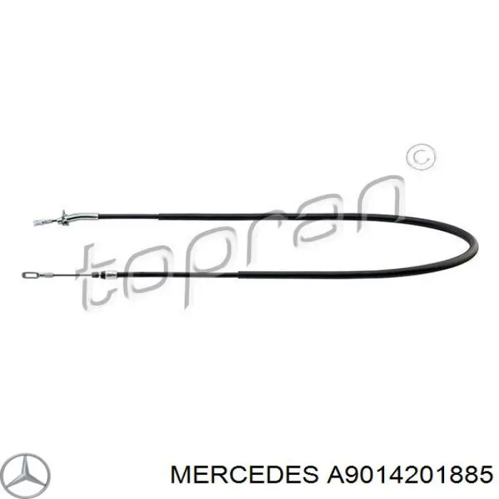 A9014201885 Mercedes трос ручного тормоза задний правый/левый