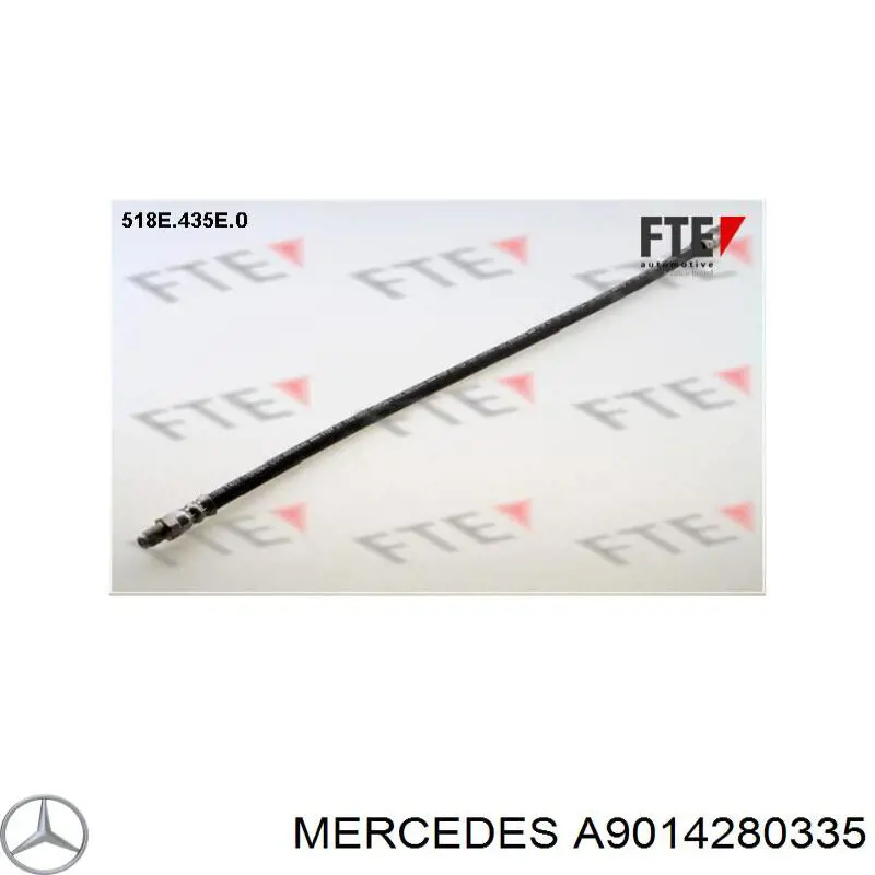 Шланг тормозной задний Mercedes A9014280335