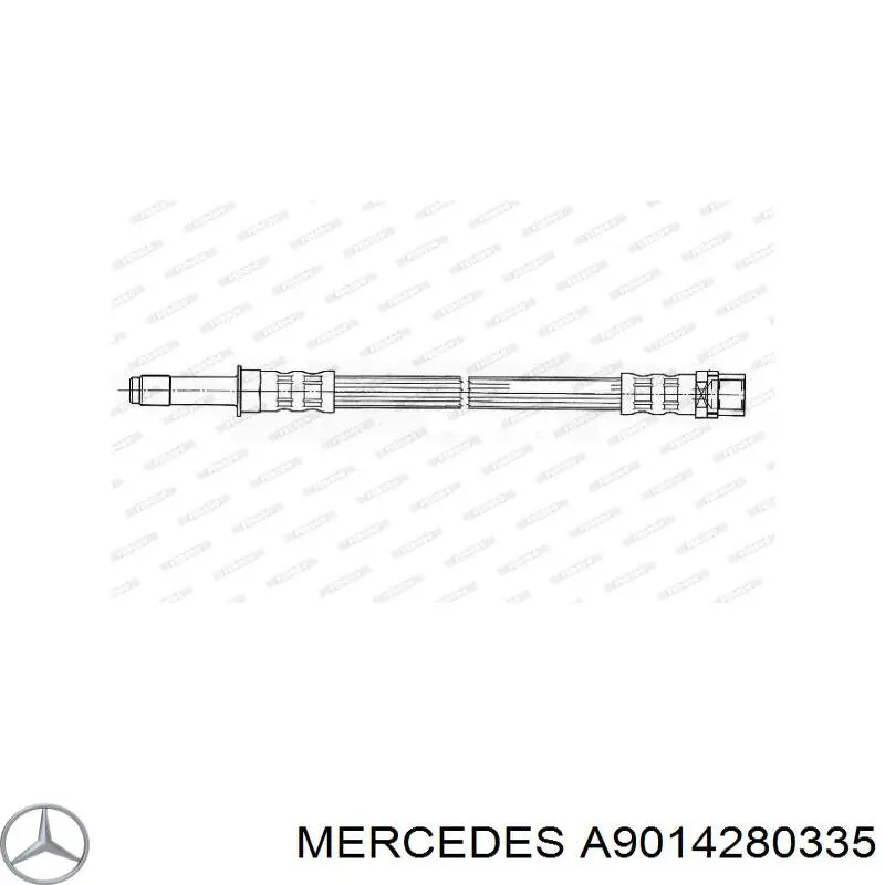 A9014280335 Mercedes Гибкая тормозная трубка задняя