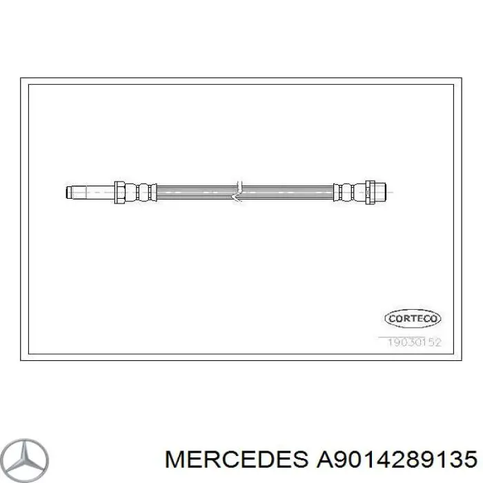 A9014289135 Mercedes шланг тормозной передний