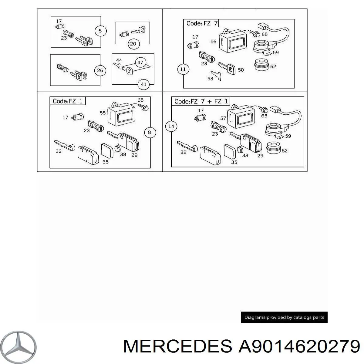  Mercedes A9014620279 цена, от 258.65 USD