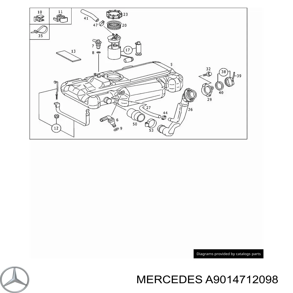 Tanque de combustível para Mercedes Sprinter (904)