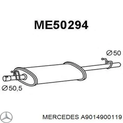 A9014900119 Mercedes глушитель, передняя часть