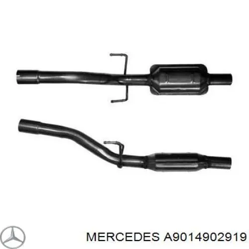Купить A9014902919 Mercedes Глушитель, центральная и задняя часть