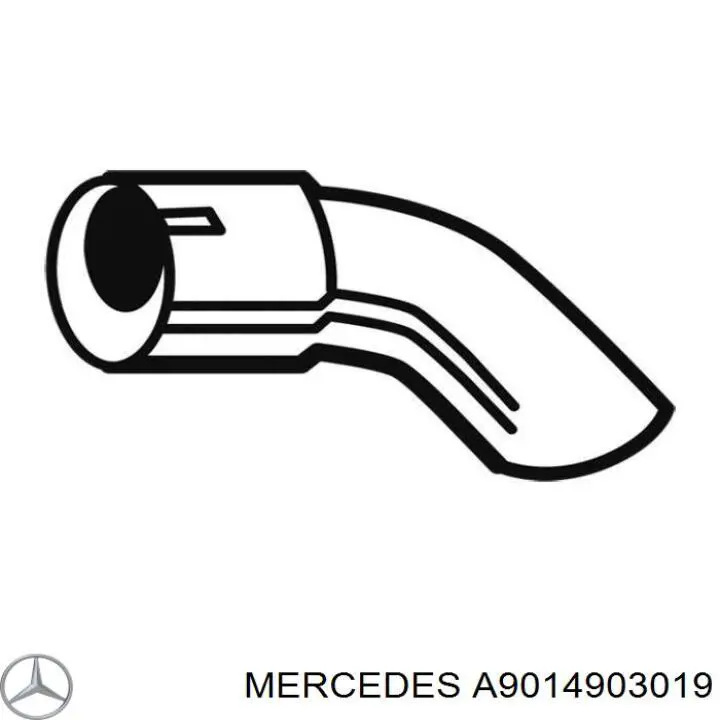 A9014903019 Mercedes глушитель, центральная часть