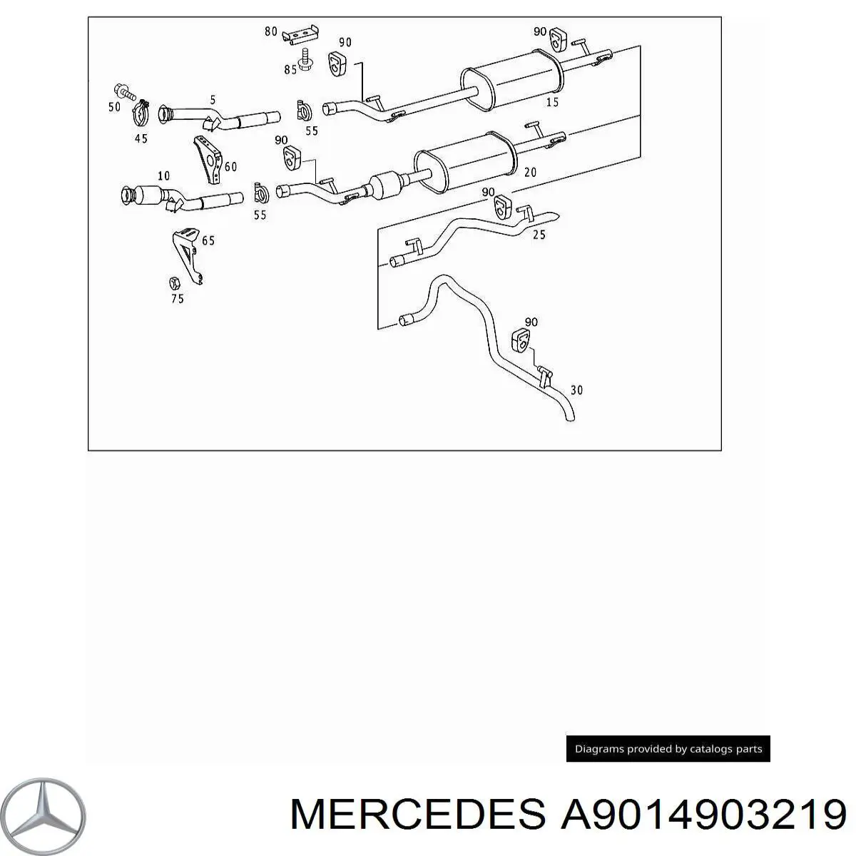 A901490321980 Mercedes Конвертор-катализатор