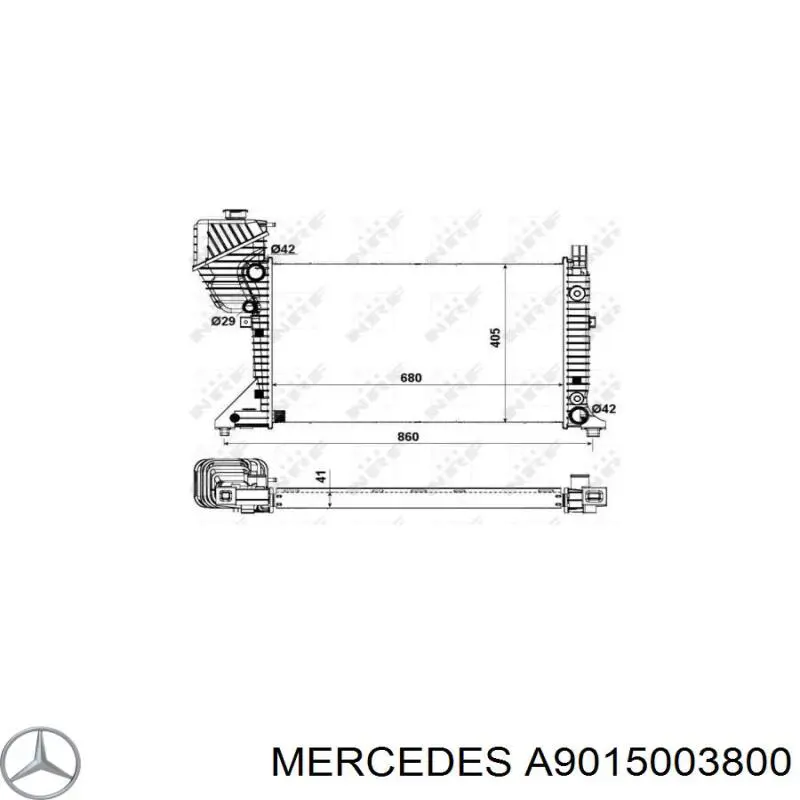 A9015003800 Mercedes радиатор
