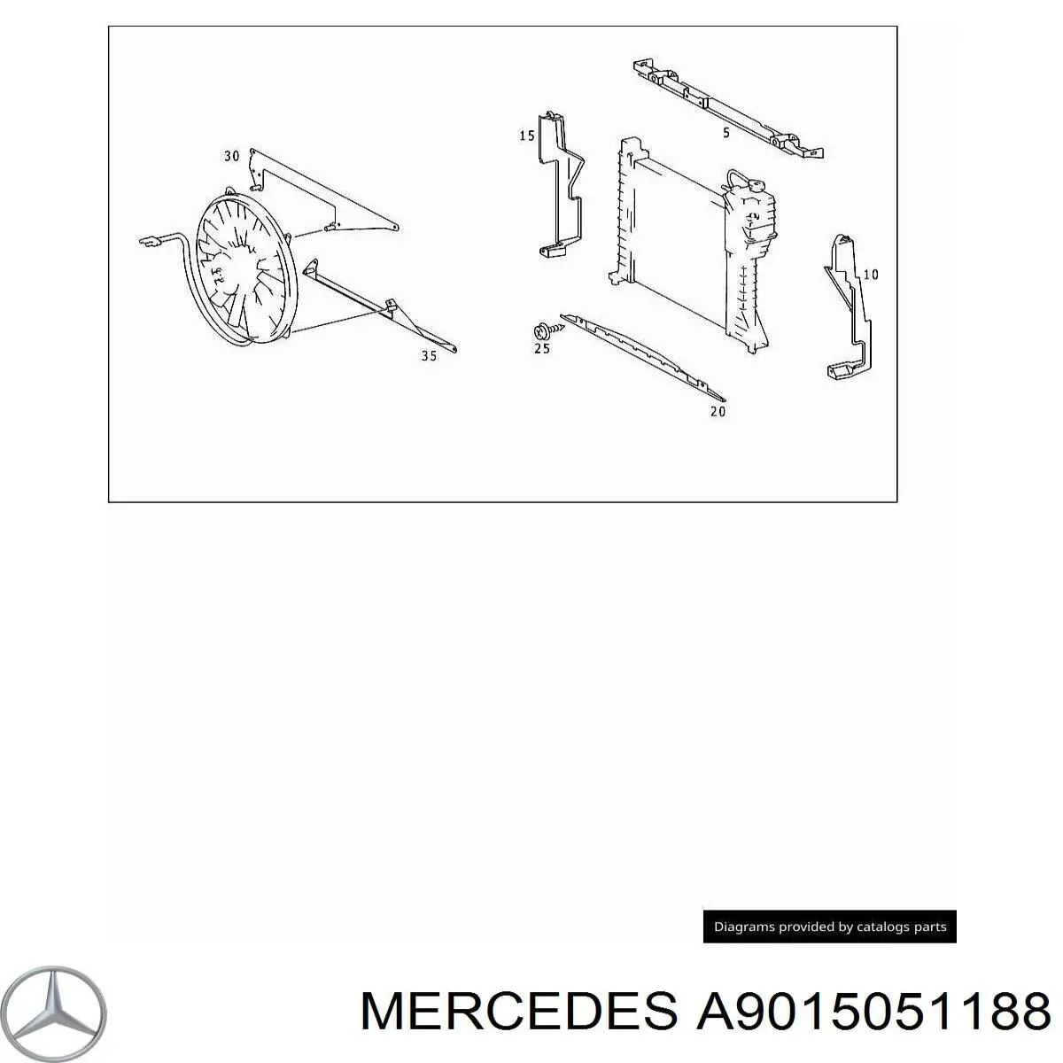 Кронштейн радиатора левый на Mercedes Sprinter (904)