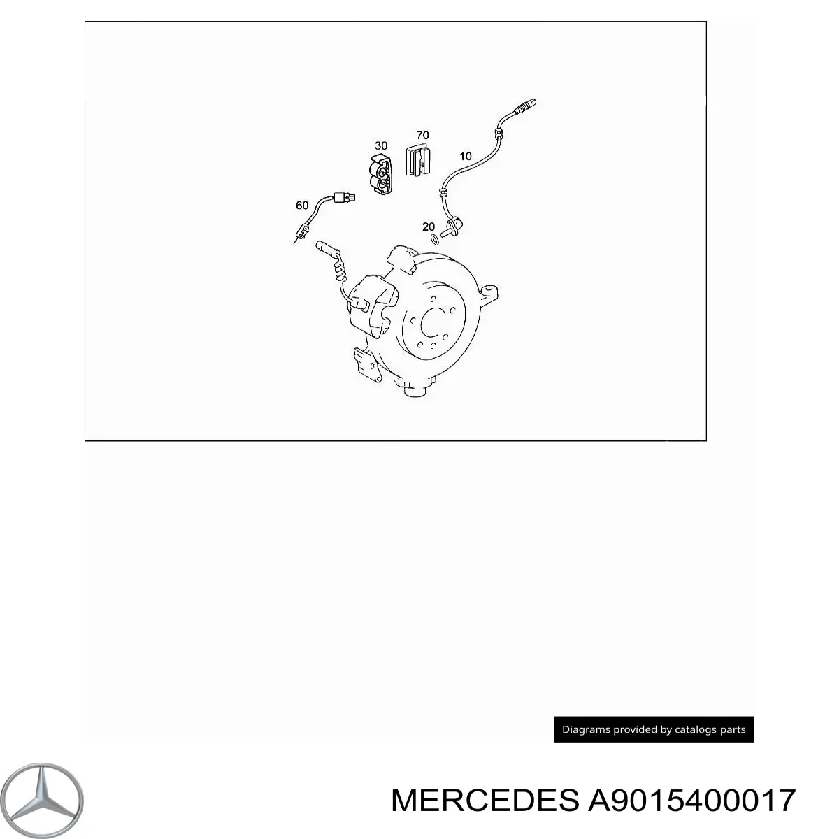 A9015400017 Mercedes датчик износа тормозных колодок передний