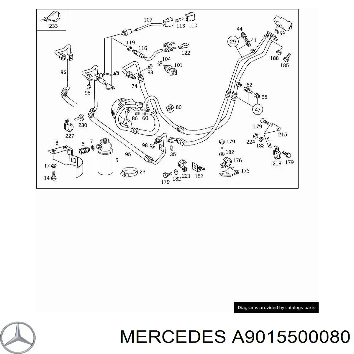 Осушитель кондиционера A9015500080 Mercedes