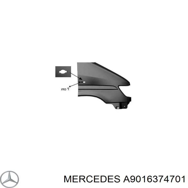 A9016374701 Mercedes крыло переднее правое