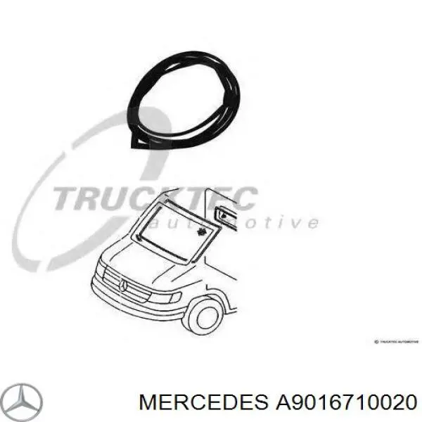 Уплотнитель лобового стекла A9016710020 Mercedes