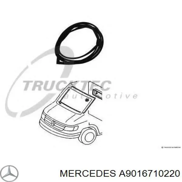 Уплотнитель лобового стекла на Mercedes Sprinter (903)