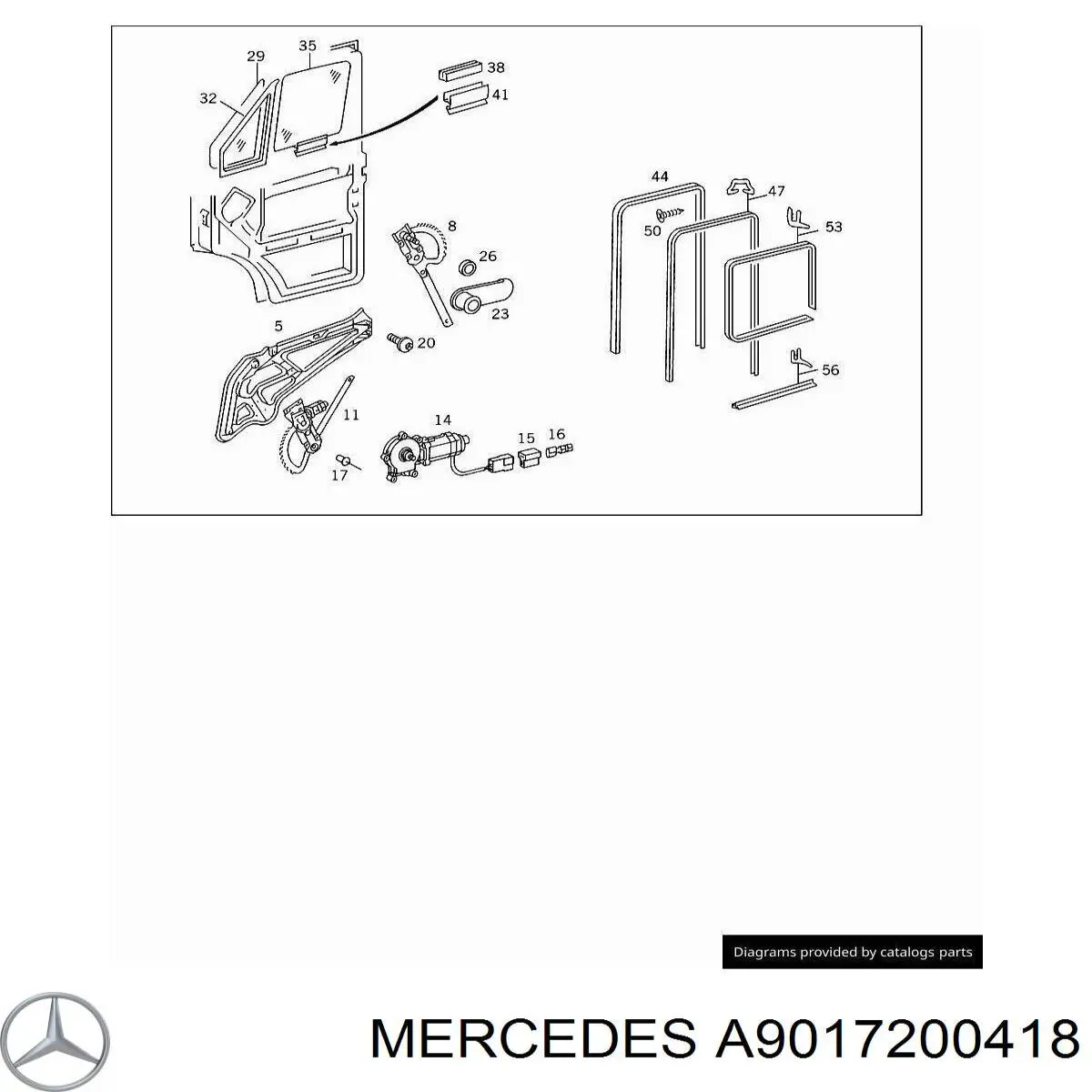 Стекло передней правой двери на Mercedes Sprinter (903)