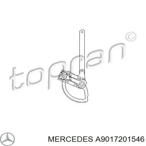 A9017201546 Mercedes mecanismo de acionamento de vidro da porta dianteira direita