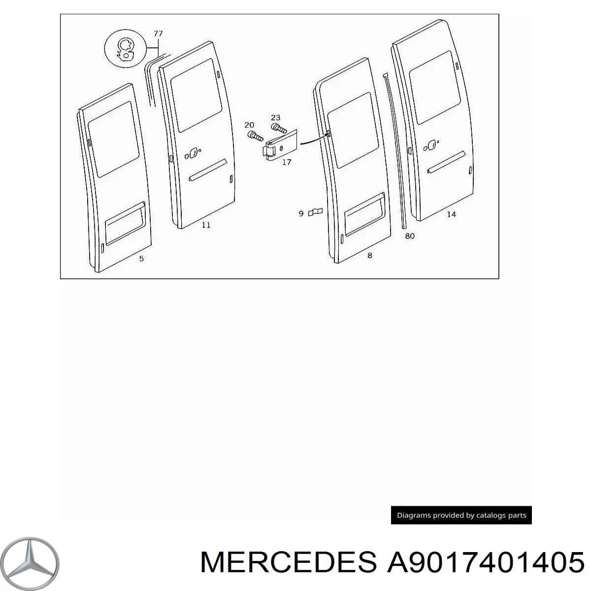 A9017401405 Mercedes Задняя дверь